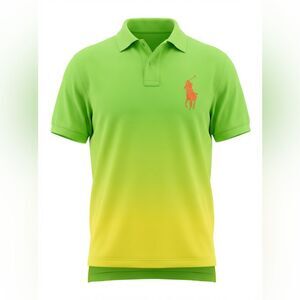 Polo by Ralph Lauren men’s Green and Yellow Gradient Polo Shirt size XL Big Pony
